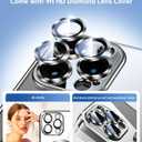 3 x for iPhone 14 Pro Case with Integrated Camera Lens Protector, [Compatible with MagSafe] [Original iPhone Exterior], Crystal Clear Case for iPhone 14 Pro 6.1", Black