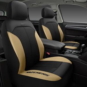 Skechers Car Seat Covers,GOGA Mat Oxford Cloth Seat Covers,Waterproof Car Seat Covers Front Seats,Automotive Universal Fit Seat Cover for Most Cars, Suvs, Trucks,Beige