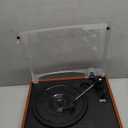 Vinyl Record Player Turntable with Built-in Bluetooth Receiver & 2 Stereo Speakers, 3 Speed 3 Size Portable Retro Record Player for Entertainment and Home Decoration (Orange)