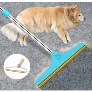 Carpet Rake  60" Long Handle Pet Hair Removal with Metal Fabric Edge Design,Carpet Broom,Carpet Rake for Carpets, Rugs,Mats,Couch,Stairs(3 pcs)