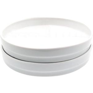 Elk and Friends Kids 7.8 Porcelain White Plates | Suitable for Babies/Toddlers | Microwave & Dishwasher Safe | Non Slip Dinnerware | Snack Dishes | 2 Pack