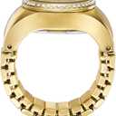 Fossil Women's Watch Ring, Quartz Stainless Steel Two-Hand Ring Watch for Women