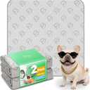 FXW Washable Pee Pads for Dogs, Puppy Pads with Super Absorbent, Specifically Designed for Potty Training, 35" Square, Khaki, 2 Packs