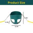 High Back Full Bucket Toddler Swing Seat with Yellow Coated Chains Fully Assembled Baby Swing Set Accessories (Green)
