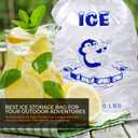 PackageZoom 12 x 20 Ice Packs - 10 Lb. Durable Drawstring Closure Pack of 100 Refillable Ice Storage Bags For BBQs, Camping, Food Stalls & Takeaway