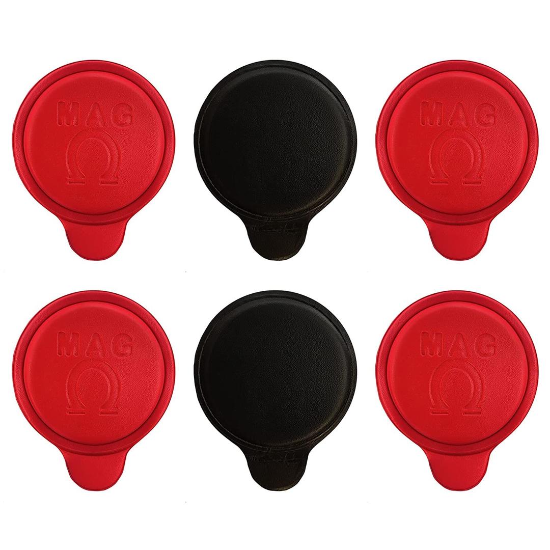 MAG Ferrite Kit  6 Round Units for Biomagnetic Therapy 5200 Gauss  Dr. Goiz (RED - BLACK)