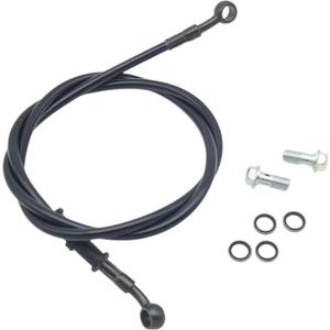 GY6 Scooter ATV Dirt Bike Brake Hose Line Kit 10mm Banjo + M10x1.25 Stainless Steel Banjo Bolt (28mm) and Washers - Compatible with 50cc-150cc Chinese Scooters, Go Karts, Quad Bikes