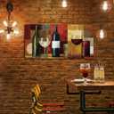 Tarfupth Large Wine Glass Canvas Wall Art for Living Room Geometric Wall Art Abstract Artwork Modern Canvas Prints for Bedroom Kitchen Home Office Decor Room Aesthetic 20x40 Inch