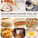 Danish Dough Whisk - Bread Whisk Set of 3 pieces, Bread Making Tools and Supplies, Danish Sourdough Whisks, Dutch Whisks for Dough, With Dough Scraper Sourdough Cutter, Lame Doughs Scoring Tool Blades