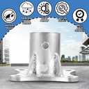 Zonon 2 Pcs 2 1/2 Inch Chain Link Fence Metal Post Base Parts (2-3/8 Od) Pipe Floor Flanges Galvanized Steel Round Posts, Outdoor