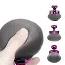 Blend & Blur Extra Large Body Makeup Brush for Self Tanner,Leg Makeup & Bronzer Self Tan Applicator, 3.2inch Wide Round Head Kabuki Brush For Application with Drawstring Bag (Purple)