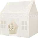 Wilwolfer Play Tent for Kids Indoor - Kids Tent Indoor Toddlers Large Playhouse Toddler Toy Birthday Gift for Boys & Girls Playroom Decor (White Playhouse)