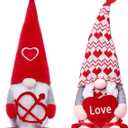 2Pcs Valentine's Day Gnomes Plush Decorations, Mothers Day Valentines Day Love Gnome Heart, Valentine's Gnome Decor Gifts for Indoor Home Table Decor