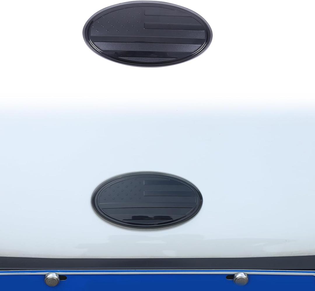 Car Front Rear Emblems Trim Cover Compatible with Subaru BRZ 2022-2025ABS Car Front Rear Logo Trim CoverFront Grille Rear Tailgate American Flag Decoration Emblems Accessories (Front)