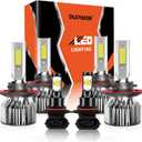 Compatible for Ford F250 F350 F450 F550 Super Duty 2005 2006 2007 2008 2009 2010 2011 2012 2013 2014 2015 2016 2017 2018 2019 2020 2021 2022, High Low Beam Fog Lights, Pack of 6