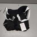 Eomenie Women's Tummy Control One Piece Swimsuit Slimming Lace Up Back Bathing Suit V Neck Swimwear Black,White Size M