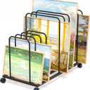 Art Canvas Storage Rack, Adjustable Art Storage Rack, Art Drying Rack Metal Storage Stand, Art Print Display Rack With Wheels for Large Canvas Boards, Panel, Crafts Drying & Print Racks