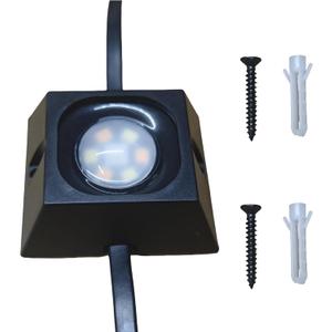 60/90/120 Packs Light Clips Mounts Bracket Compatible with Govee Outdoor Lights Pro H706 200FT, 128 Packs250 Screws Included,Black