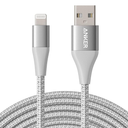 Anker Powerline+ II, USB A to Lightning Cable,MFi Certified for Flawless Compatibility with iPhone 11 Series SE/Xs/XR, and More(10FT,Silver)