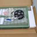 Tall Raised Garden Bed Outdoor with Wheels, Metal Elevated Raised Planter Box with Drainage Holes for Vegetables, Flower, Herbs (Green)