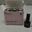 MIZHSE Christmas Gel Nail Polish Set, 6 Colors Sparkle Green Glitter Gold Silver Gel Polish Dark Green Dark Red Gel Polish Kits Soak Off Nail Art Manicure Home New Year Day Gifts for Ladies