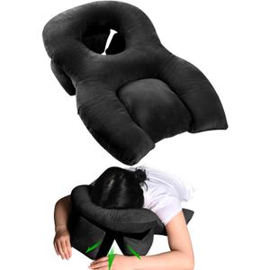 Face Down Pillow for Sleeping, Face Down After BBL/Eye Surger, Stomach Sleeping/Prone Pillow, Retinal Vitrectomy Recovery Equipment, Home Massage Pillow, Black