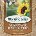 Morning Song Sunflower Hearts & Chips Wild Bird Food, No Mess Sunflower Seeds for Birds, 5.5-Pound Bag (EXP 09/10/27)