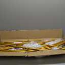 LANGXUN 7.2ft Gold Metal Round Balloon Arch kit, Backdrop Circle Stand Arch Frame for Wedding Birthday Party Decoration, Graduation Decorations and Baby Shower Photo Background