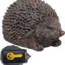 Hide a Spare Key Outdoor Hedgehog Waterproof Fake Rock Key Hider Holder Safe Secret Storage Lock Box For Outside Indoor Garden Ornament Decorative Faux Stone Geocache Containers