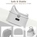 3-in-1 Potty Training Toilet, Portable Potty, Potty Training Seat and Toddler Step Stool, Easy Setup and Clean, Anti-Slip Toddler Potty Trainer for Boy Girl,Grey