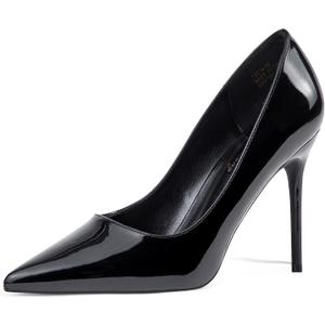Elisabet Tang High Heels, Womens Pointed Toe Slip on Stilettos Party Wedding Pumps Basic Shoes, Size 8.5