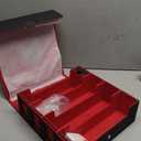 Gomyrod Card Storage Box 3200+ MTG Deck Box with 30 Colorful Divider, 4 Row Commander Trading Card Cases with Portable Handle & Display Windows, Fits for MTG/TCG/Magic Cards, Patented Design (Black & Red)