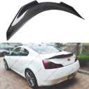 Real Carbon Fiber Rear Spoiler Compatible with 2008-2015 Infiniti G37 Q60 Q60S Coupe, PSM Style Duckbill Fits for 08-15 2 Door, High Kick Trunk Tail Deck Lid Wing Lip