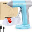 Lachesis Cordless Hot Glue Gun with 30 Pcs Glue Sticks, 2000mAh Rechargeable Battery Fast Preheating Smart Power-off Wireless Hot Melt Glue Gun Kit for DIY, Arts & Craft, Decor, Home Repairs(Blue)