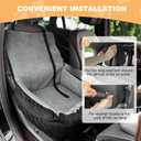 Dog Car Seat for Small Medium Dogs Under 30 lbs, Fully Detachable and Washable Cat Booster Car Seats for Front & Black Seat with Safety Leash Belt (Grey+Black), 19.7"L x 19.4"W x 12.5"H