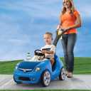 Step2 Whisper Ride II Kids Push Car, Ride-On Car with Seat Belt and Horn, Toddlers and Preschoolers Ages 18 Months4 Years, Max Weight 50 lbs., Quick Fold Handle, Stroller Alternative, Blue