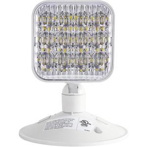 Emergency Remote Head Lighting, Single Head Emergency Light, Adjustable Commercial Lamp HeadNo Battery InsideMulti Voltage 3.6V to 24 Volt Input, 3 Watts, 180 Lumen, UL Listed, 1 Pack