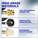 [2025 Upgraded] BlueStars 6FT Propane Hose Adapter 1lb to 20lb with QCC1/Type1 for 5-40lb Propane Tanks - for Weber Q Grill, Coleman Camp Stove, Buddy Heater, Blackstone Griddle with CGA600 Connection