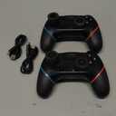 VidPPluing 2 Pack Switch Controllers, Wireless Switch Pro Controller for Switch 2/Switch/Lite/OLED, Game Controller with Motion Sensor/Vibration/Turbo/Wakeup/Charging Cable (Black)