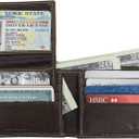 Timberland Men's Genuine Leather Passcase Security RFID Wallet (Dark Brown)