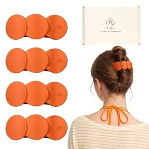 Medium Flat Hair Clips for Women, French Claw Clips Strong Hold for Thick & Thin Hair, Duckbill Hair Clips Non Slip for Driving Yoga - Beige, Light Brown, Dark Brown, Black, 4pcs