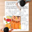 8 x Fall Thanksgiving Turkey Poster Coloring Large Turkey Collaborative Arts Crafts DIY Autumn Pumpkin Coloring Banner for Home School Family Classroom Bulletin Board Supply Activities Game Project