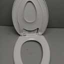 Little2Big Toilet Seat with Built-In Toddler Potty Training Seat, Slow Close, Easy to Install, Made in USA, ELONGATED, White