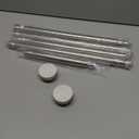 TEECK Shower Curtain Rod, 32-79 inch Adjustable Tension Spring, 1 Inch Shower Curtain Rod Tension, Anti-Slip, Rust-Proof, No Drilling, for Bathroom, Nickel