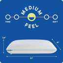 Sealy Dreamlife King Size Memory Foam Cooling Pillow with SealyChill Cooling Gel, Removable Machine-Washable Cover, Made in the USA, White