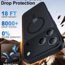 Magnetic for iPhone 17 Pro Case [Full Camera Protection][Military-Grade Protection][Compatible with MagSafe] Shockproof Protective Slim Phone Case for iPhone 17 Pro, Black