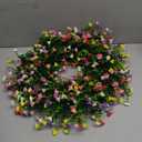 Spring Summer Wreaths for Front Door, 22 Inch Large Farmhouse Colorful Cottage Wreath, Extra-Full 378 Silk Artificial Carnation Floral Wreath, Blossom & Greenery Hanging for Porch, Home Decorations