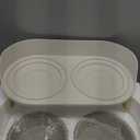 Elevated Ceramic Dog Bowl Set - Double Dog Feeding Bowls with Stand Splash Proof - Raised Dishes for Food and Water - Ideal for Small to Medium Dogs - 2 x 850 ml - 28.74 oz (Grey)