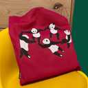 Women's Aesthetic Canvas Tote Bag Cute Panda Pattern Casual Shopping Beach Travel Reusable Cotton Shoulder Bag
