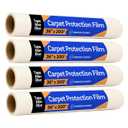 TapeManBlue Carpet Protection Film 36" x 200', 4 Rolls, Self Adhesive Plastic Carpet Protector Film with Clean Removal & Easy Unwind, Durable Protection Tape to Shield Your Surface